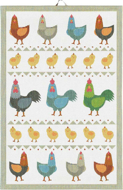 Hönsfamilj Tea Towel – 40x60cm
