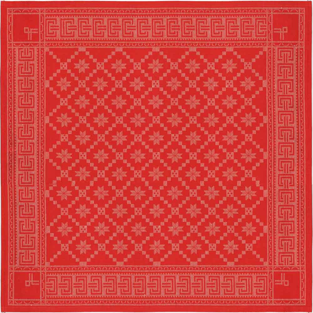 Ekelund  Mitteldecke Attebladrose rot  80x80cm