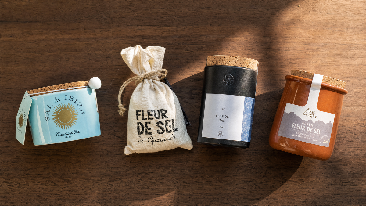 Fleur de Sel – Salzblüte aus Guérande, Ibiza, Portugal