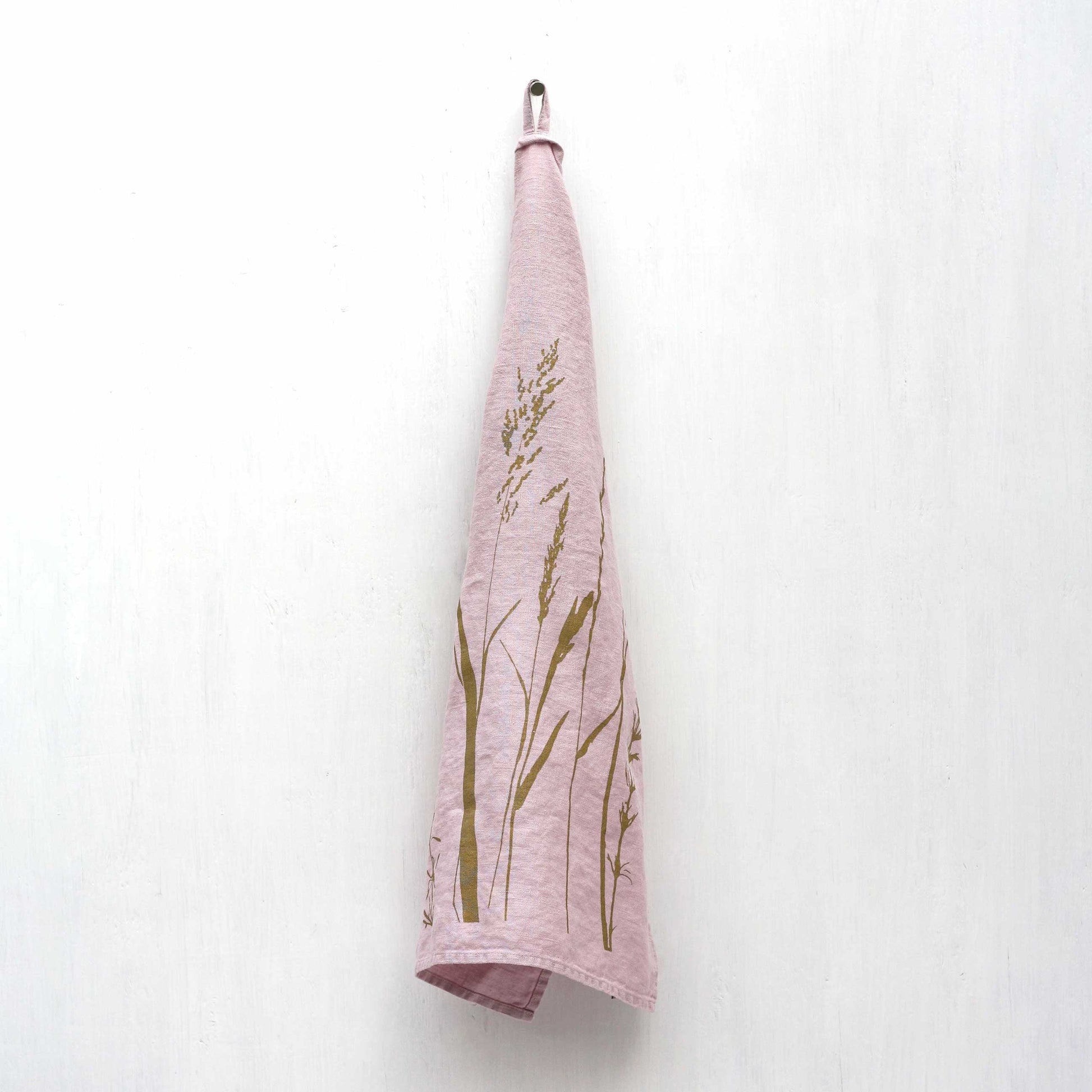 Frohstoff  Geschirrtuch Leinen rosa  Wiese