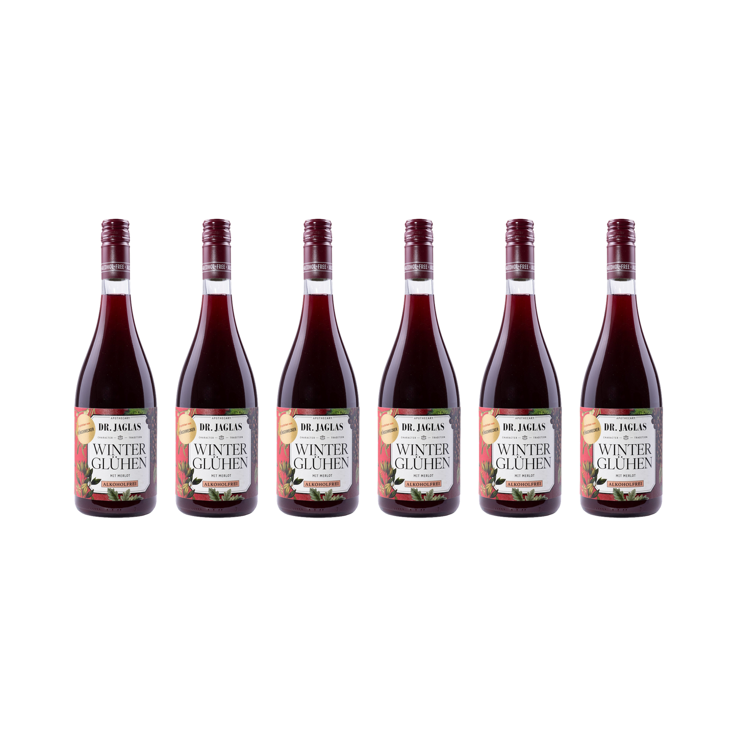 Winter-Glühen rot – alkoholfrei — 6× 750 ml