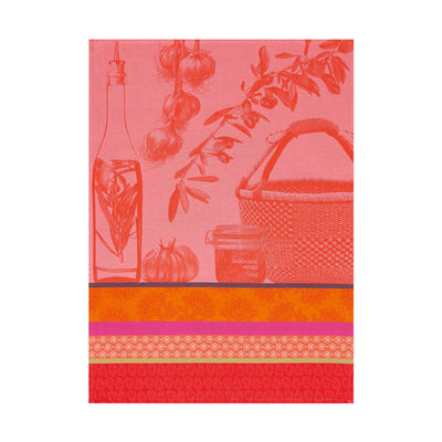 Tea towel – Saveurs de Provence – red