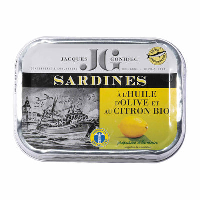 Sardinen mit Zitrone in Bio-Olivenöl