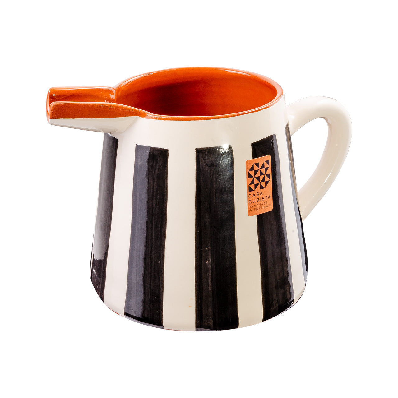Keramikkrug 1l  bold stripes black