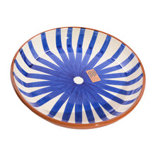 Keramikschale groß  ray blue