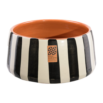 Keramikschale hoch – bold stripes black