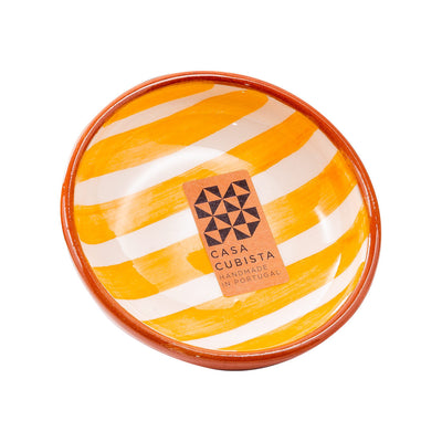 Keramikschale klein – bold stripes tangerine