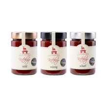 Ketchup-Probierset 3 × 400 g – mild, würzig, scharf
