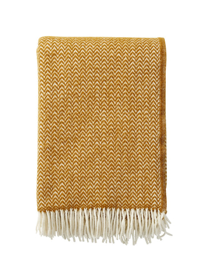 Wool blanket Chevron – caramel