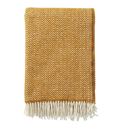Wool blanket Chevron – caramel