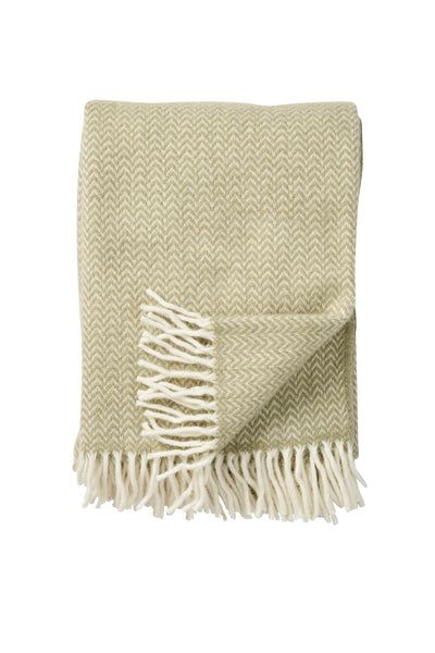 Wool Blanket Chevron – green