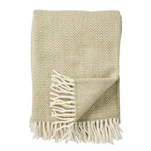 Klippan  Wolldecke Chevron  green