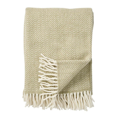 Wool Blanket Chevron – green