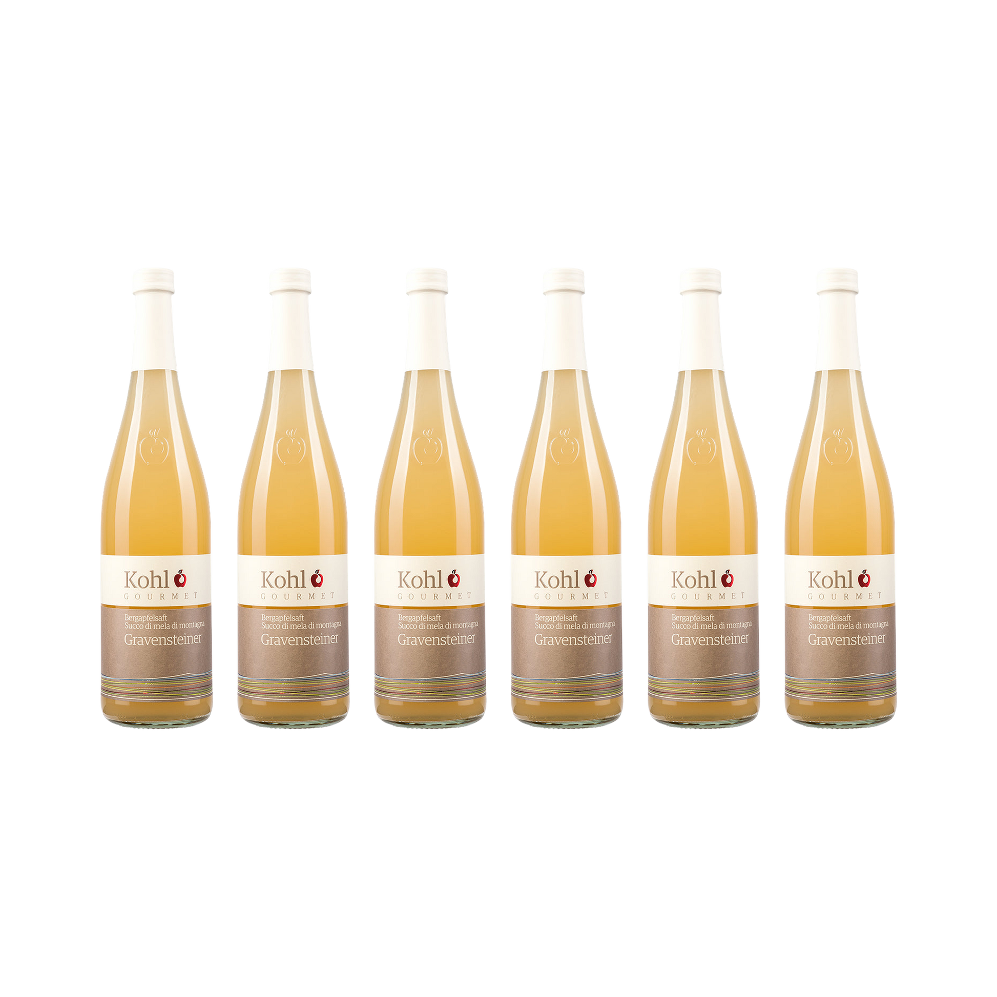 Bergapfelsaft Gravensteiner — 6× 750 ml