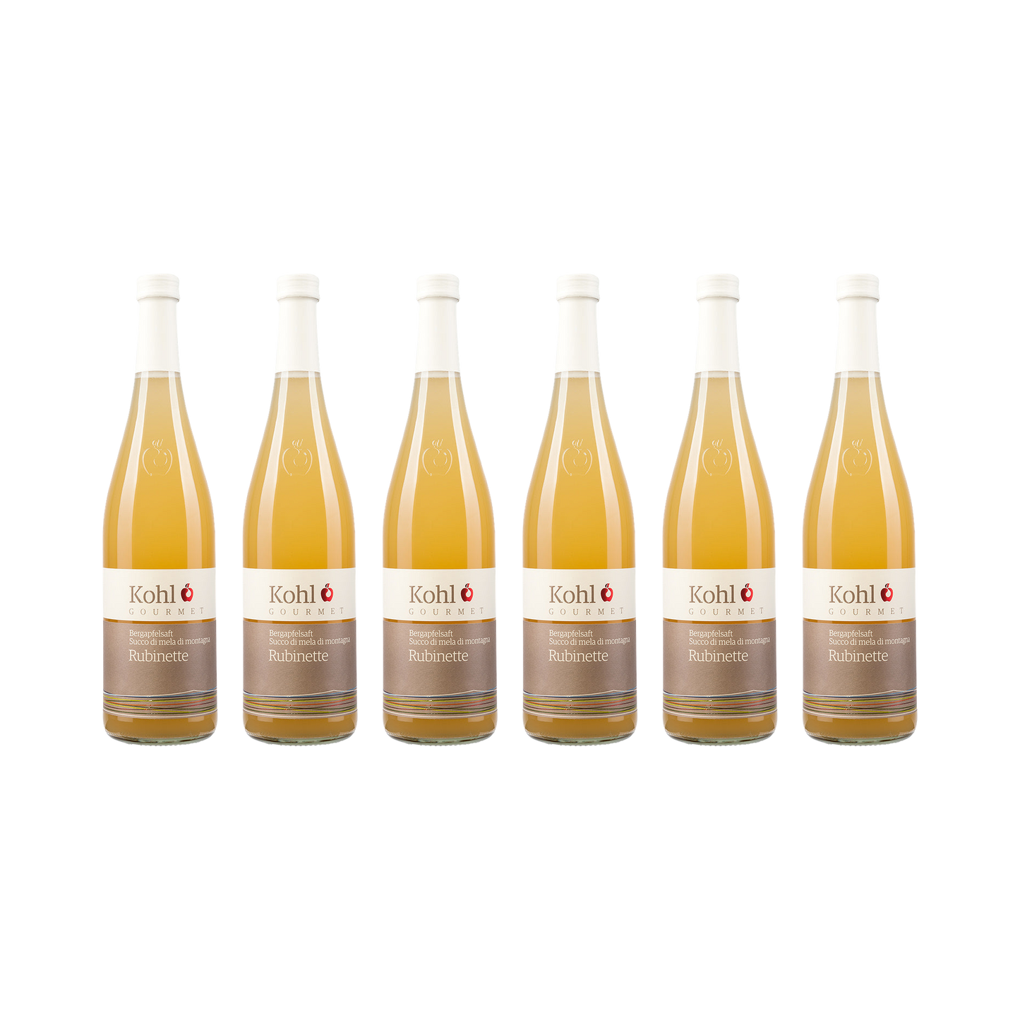 Bergapfelsaft Rubinette — 6× 750 ml