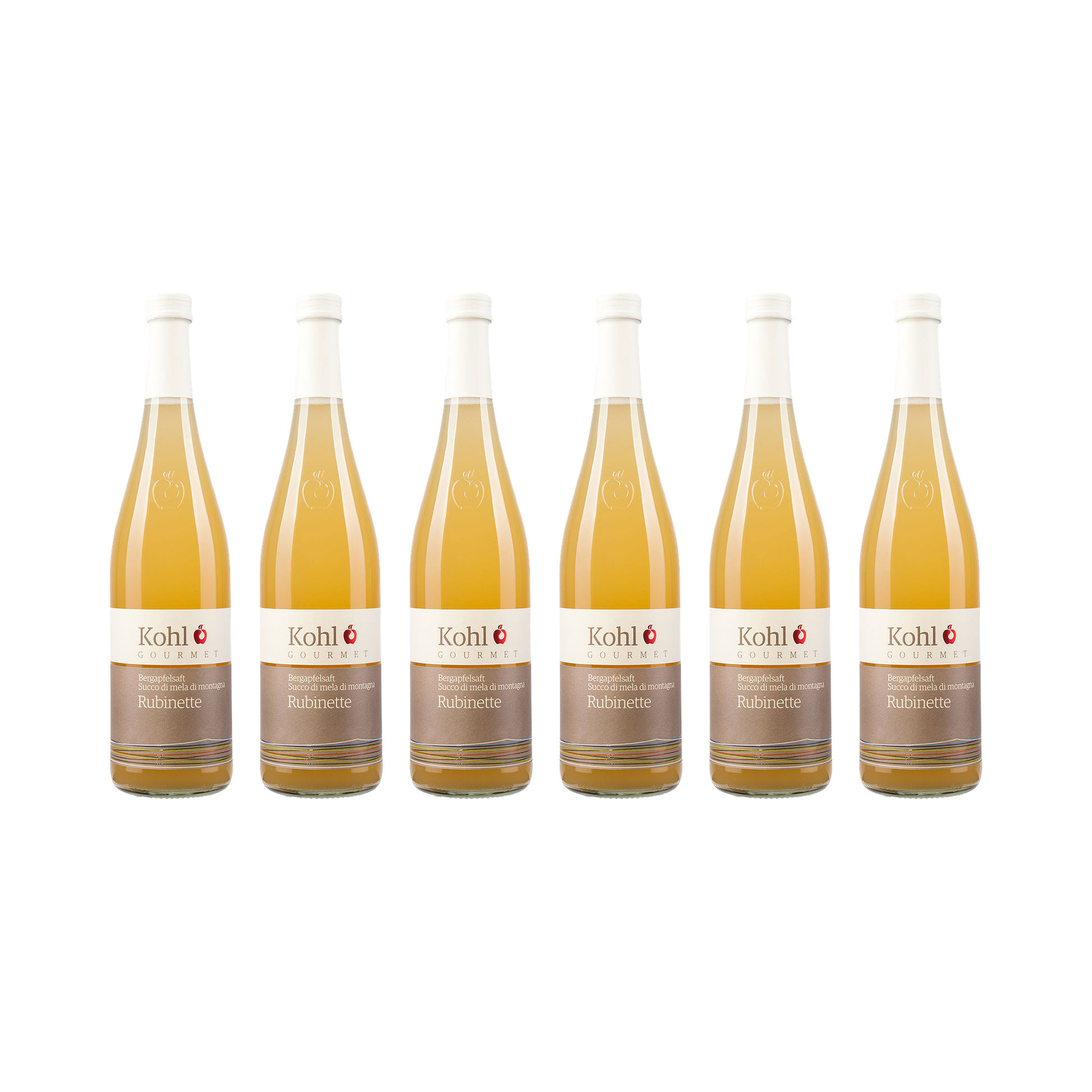 Bergapfelsaft Rubinette — 6× 750 ml
