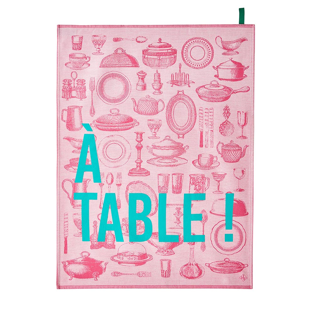 Le Jacquard Francais  Geschirrtuch A table  rosa