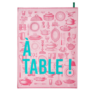 Tea towel A table – pink