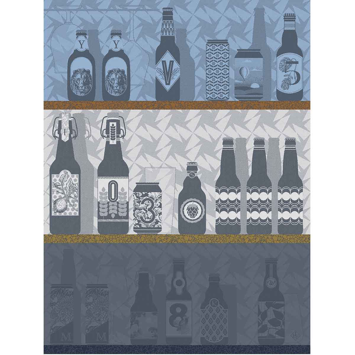 Le Jacquard Francais  Geschirrtuch Bier  grau