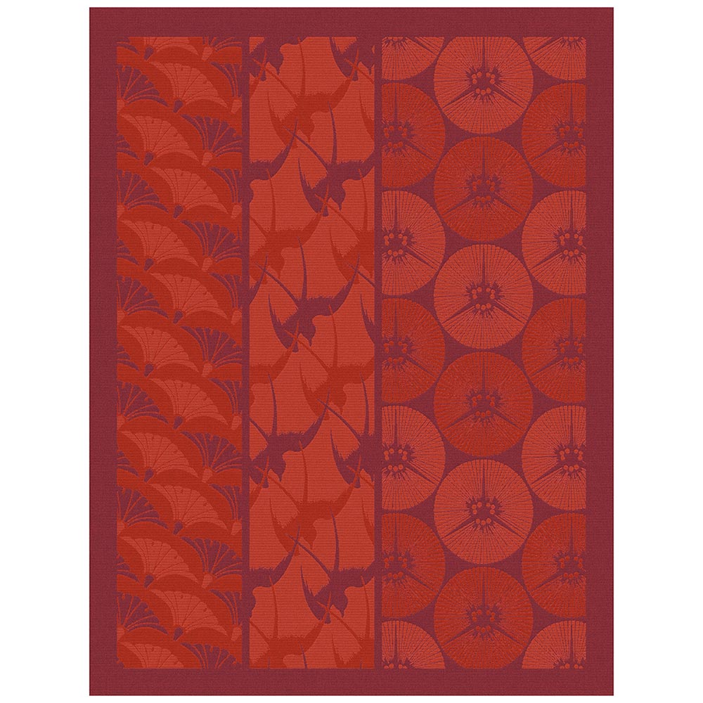 Le Jacquard francais  Geschirrtuch Yukata  rot