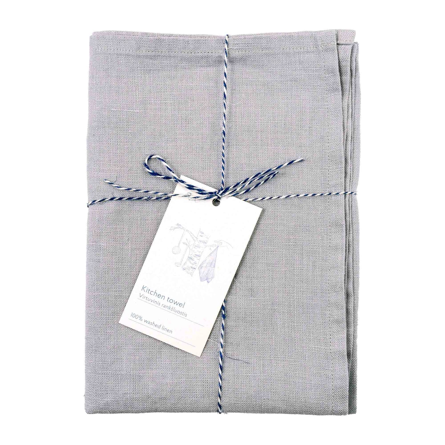 Linen Tales  Leinen Geschirrtuch  Light Grey