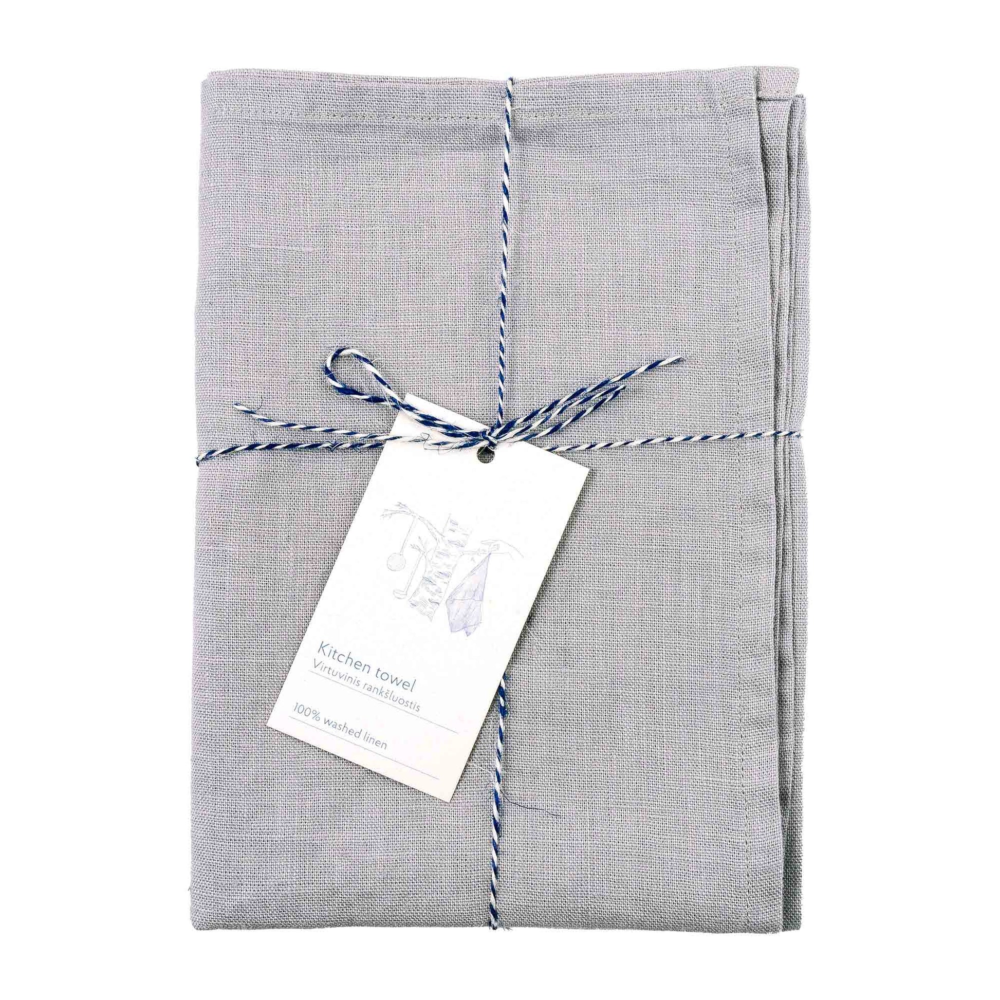 Linen Tales  Leinen Geschirrtuch  Light Grey