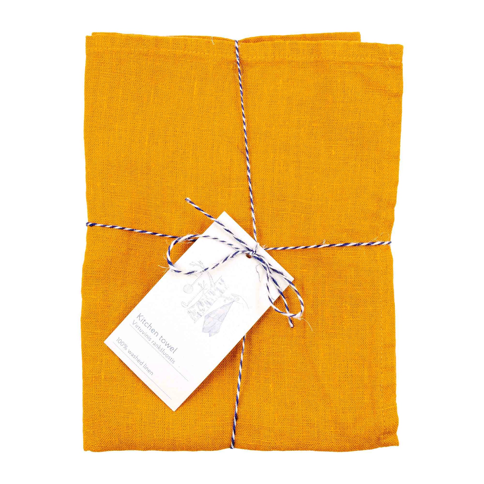 Linen Tales  Leinen Geschirrtuch  Mustard