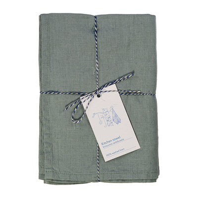 Linen Tea Towel – Green Milieu