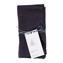 Linen Tales  Leinen Servietten  Dark Grey  2er Set
