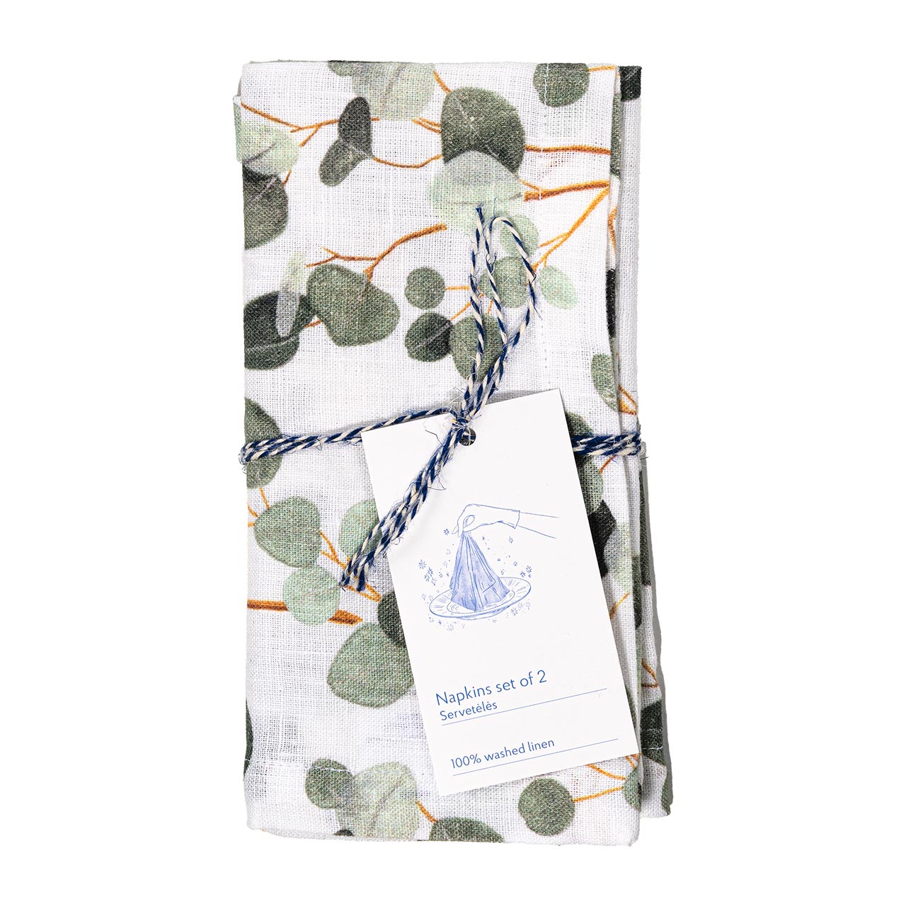Linen Tales  Leinen Servietten  Eucalyptus  2er Set