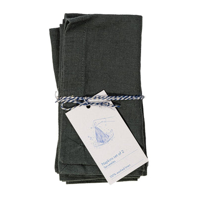 Linen Napkins – Forest Green – Set of 2