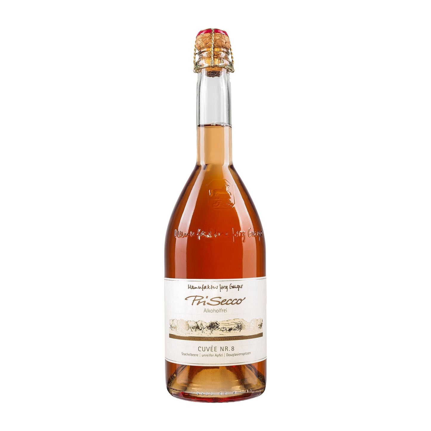 Manufaktur Jörg Geiger  Prisecco Cuvée Nr. 8  Stachelbeere unreifer Apfel  alkoholfrei