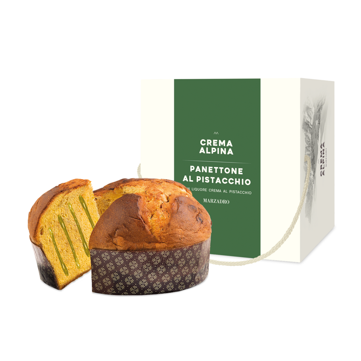 Marzadro Panettone mit Crema Alpina Pistacchio 1 kg
