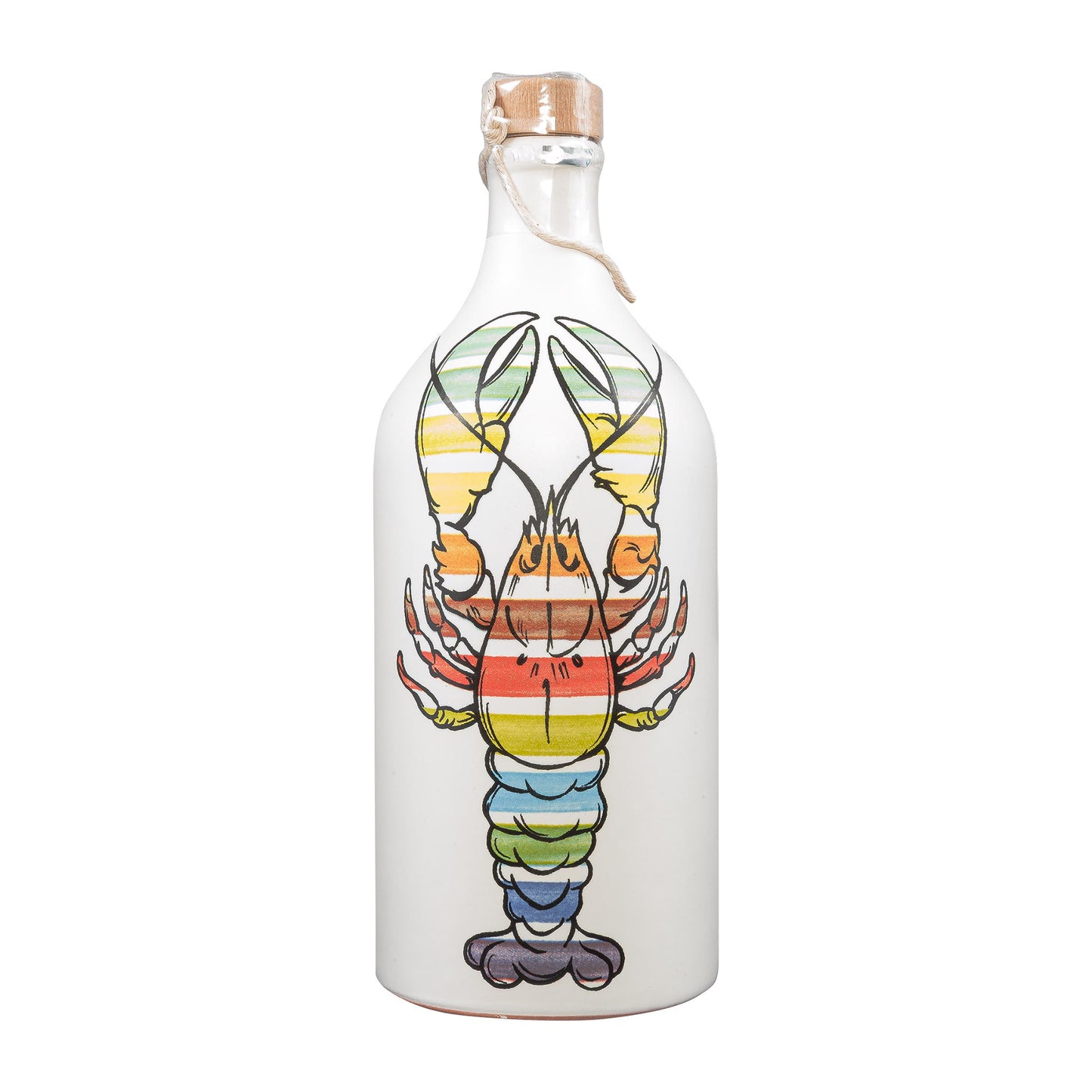 Muraglia  Olivenöl Keramikflasche bunter Hummer