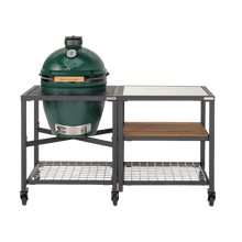 Large Outdoorküche 2026 — Komplett-Set mit Big Green Egg Large, EGG Frame, Erweiterung, drei Inserts und drei Caster Kits