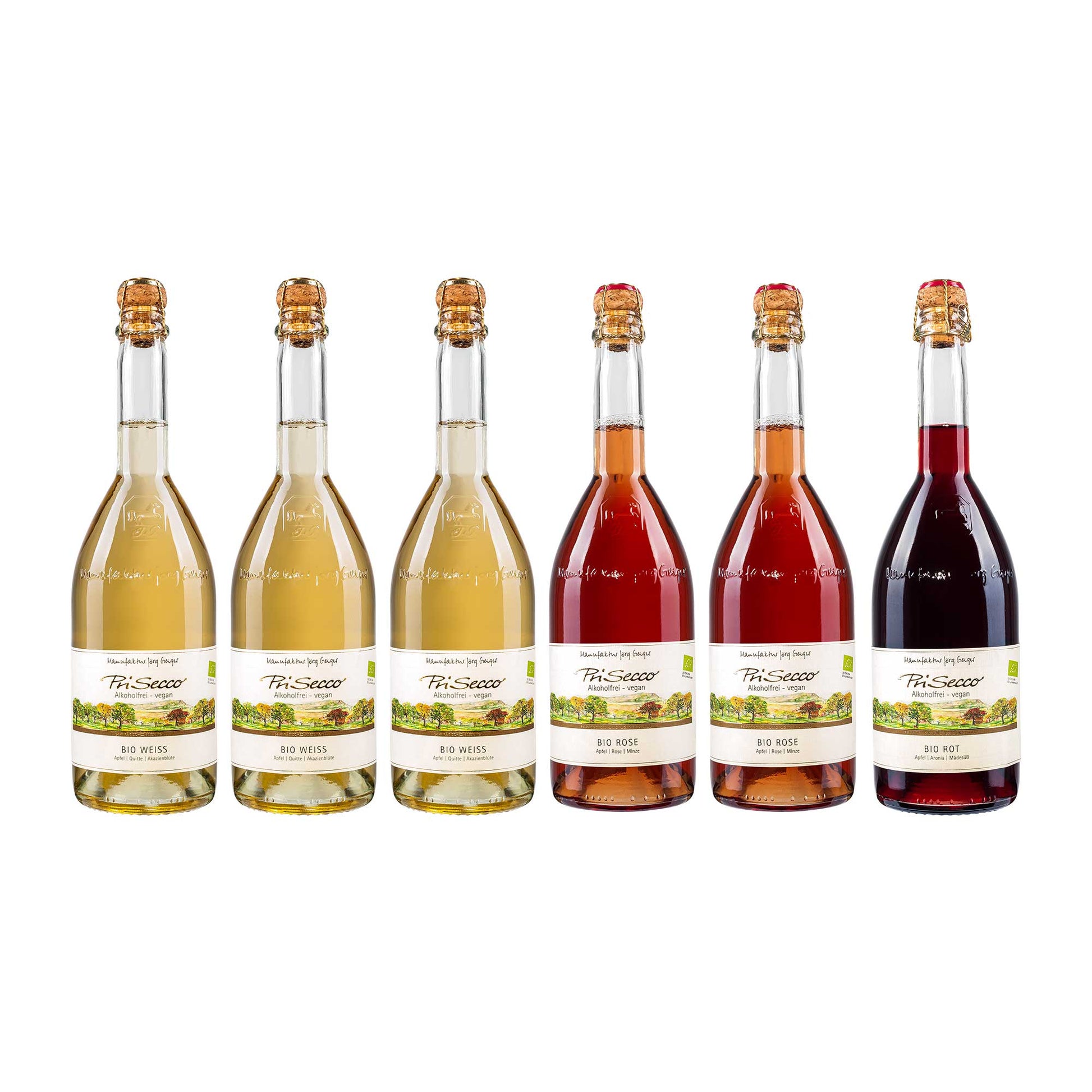 Prisecco Probierpaket  Die Bio Sorten  alkoholfrei
