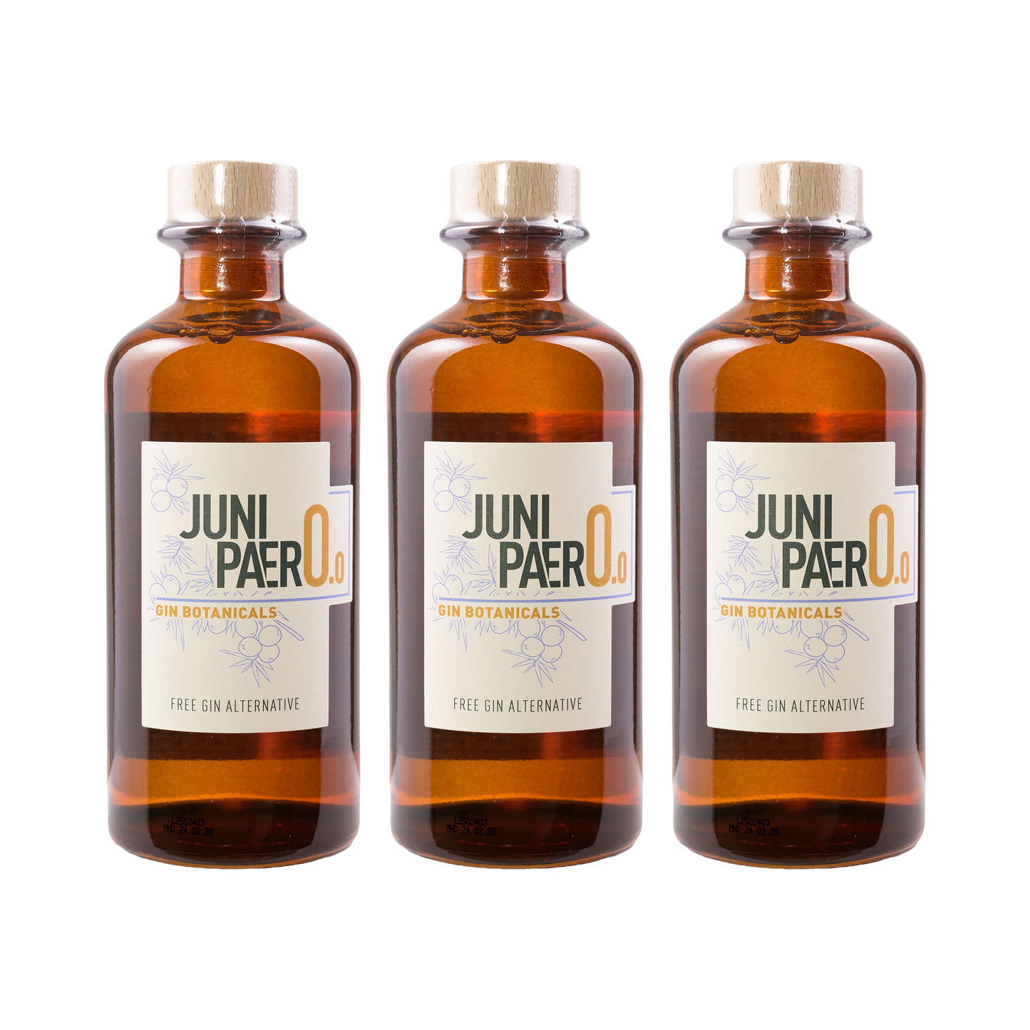 Junipaero Gin Sirup – alkoholfrei — 3× 350 ml