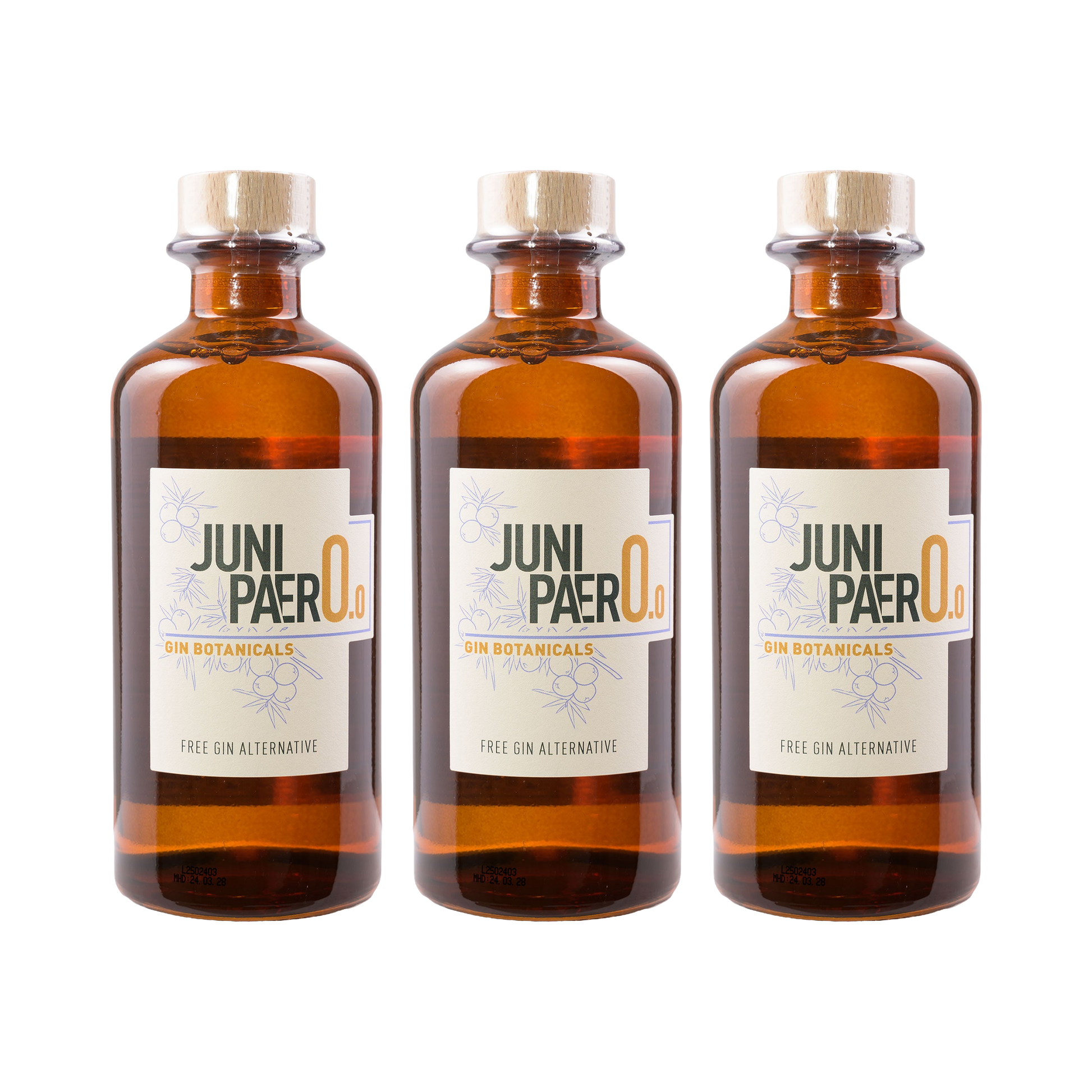 Junipaero Gin Sirup – alkoholfrei — 3× 350 ml