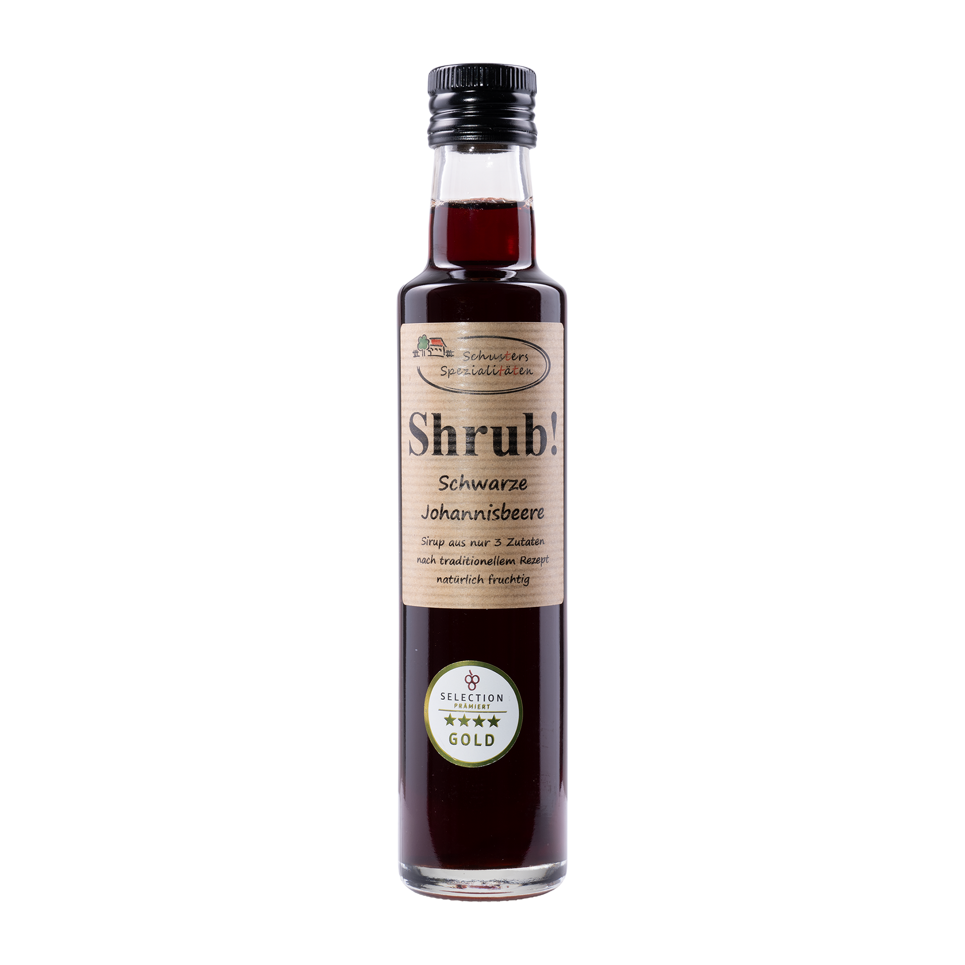 Schuster Shrub Schwarze Johannisberee Sirup