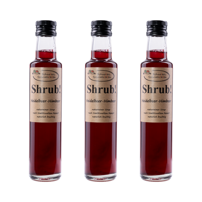 Shrub Heidelbeer-Himbeer Sirup — 3× 250 ml