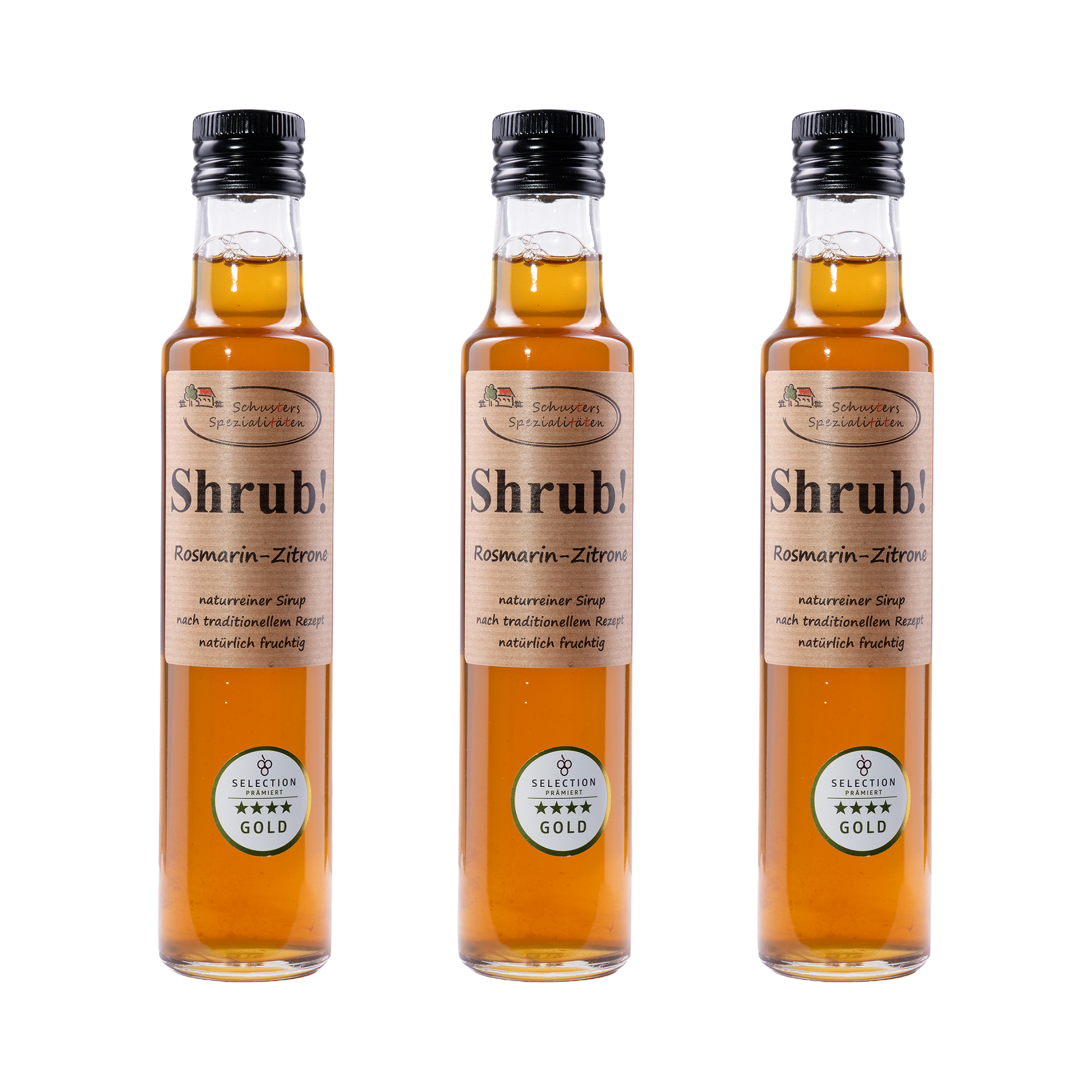 Shrub Rosmarin-Zitrone Sirup — 3× 250 ml