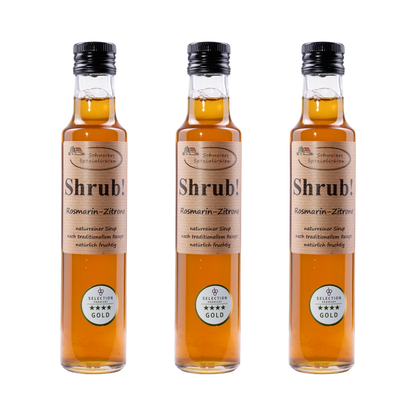 Shrub Rosmarin-Zitrone Sirup — 3× 250 ml
