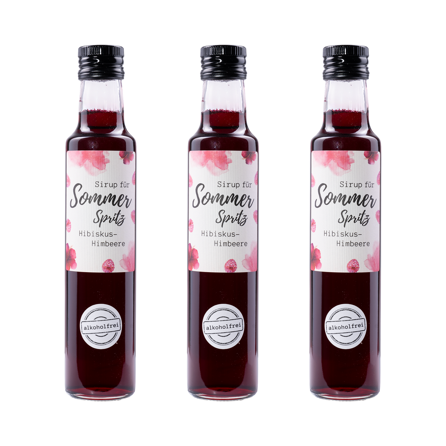 Sommer Spritz Sirup Hibiskus-Himbeere — 3× 250 ml