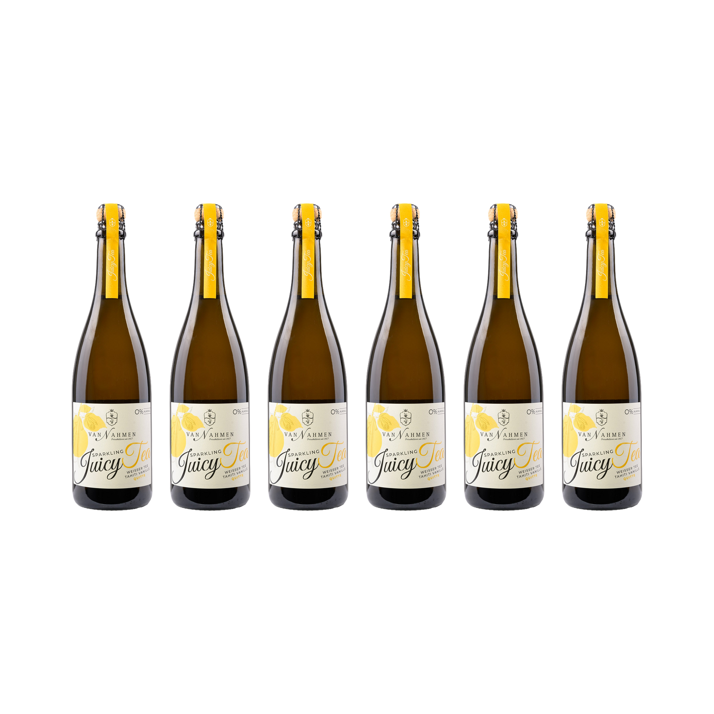 Sparkling Juicy Tea Weißer Tee-Vanille-Quitte — 6× 750 ml
