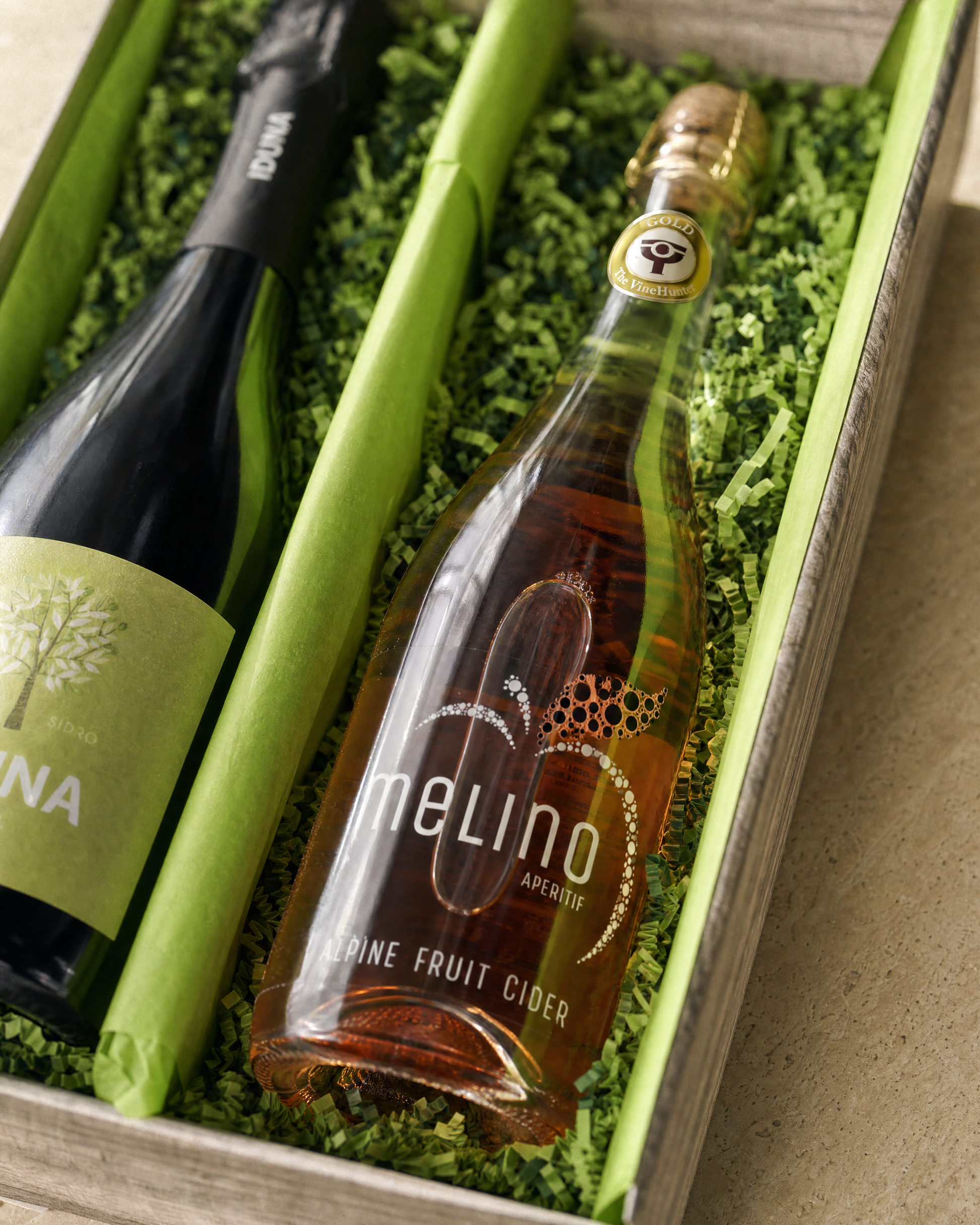 Hofkellerei Maffei Melino Apfel Cider mit Himbeere im Südtiroler Cider-Geschenk