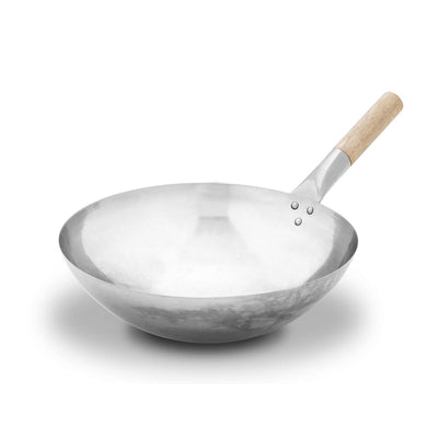 Wok aus Edelstahl
