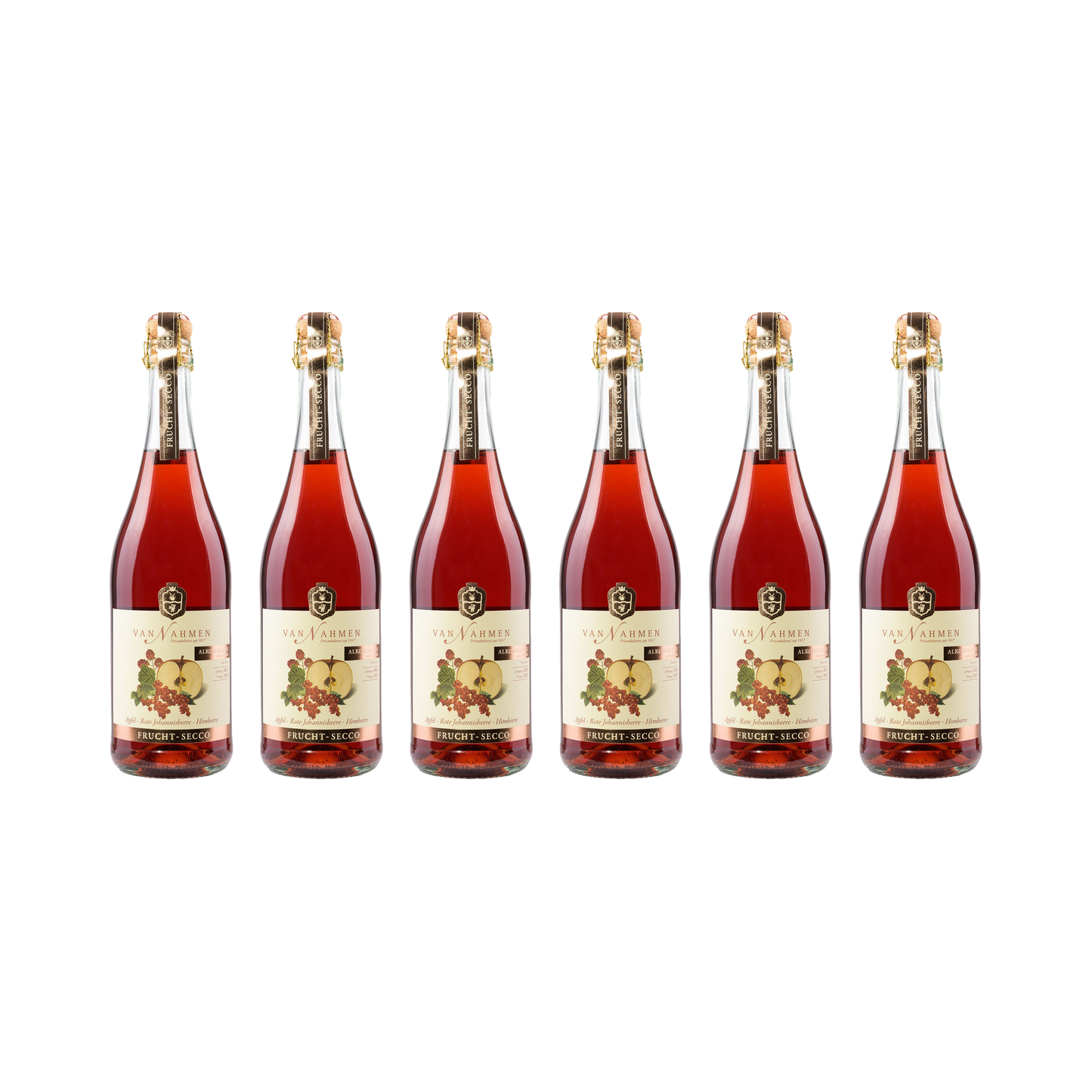 Frucht-Secco Apfel Johannisbeere Himbeere – alkoholfrei — 6× 750 ml
